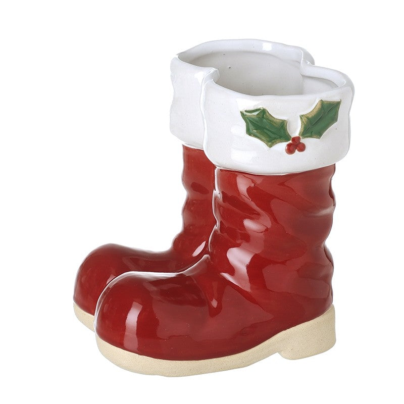 Ceramic Santa boots