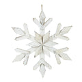 Large wooden rustic white wash hanging snowflake