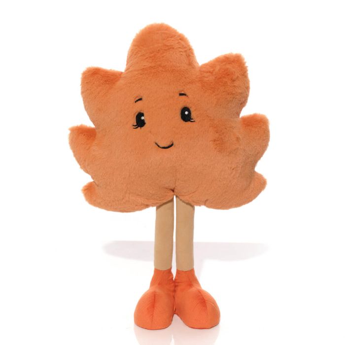 Harvest home plush decorative standing maple leaf