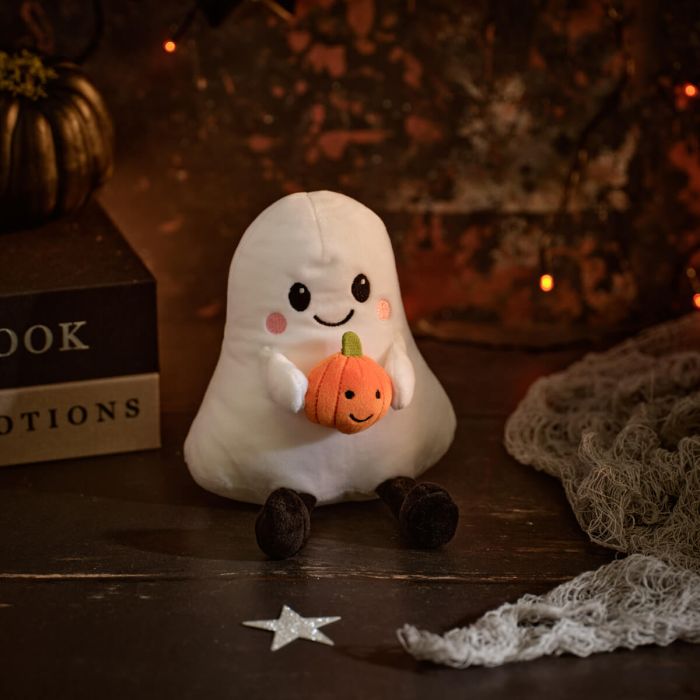Plush novelty beanie ghost with legs