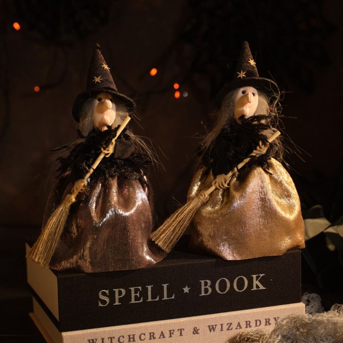 Silver and gold witches
