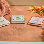 Cosy chapter book shaped coasters