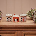 Cottage stoneware mini houses