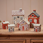 Cottage stoneware mini houses