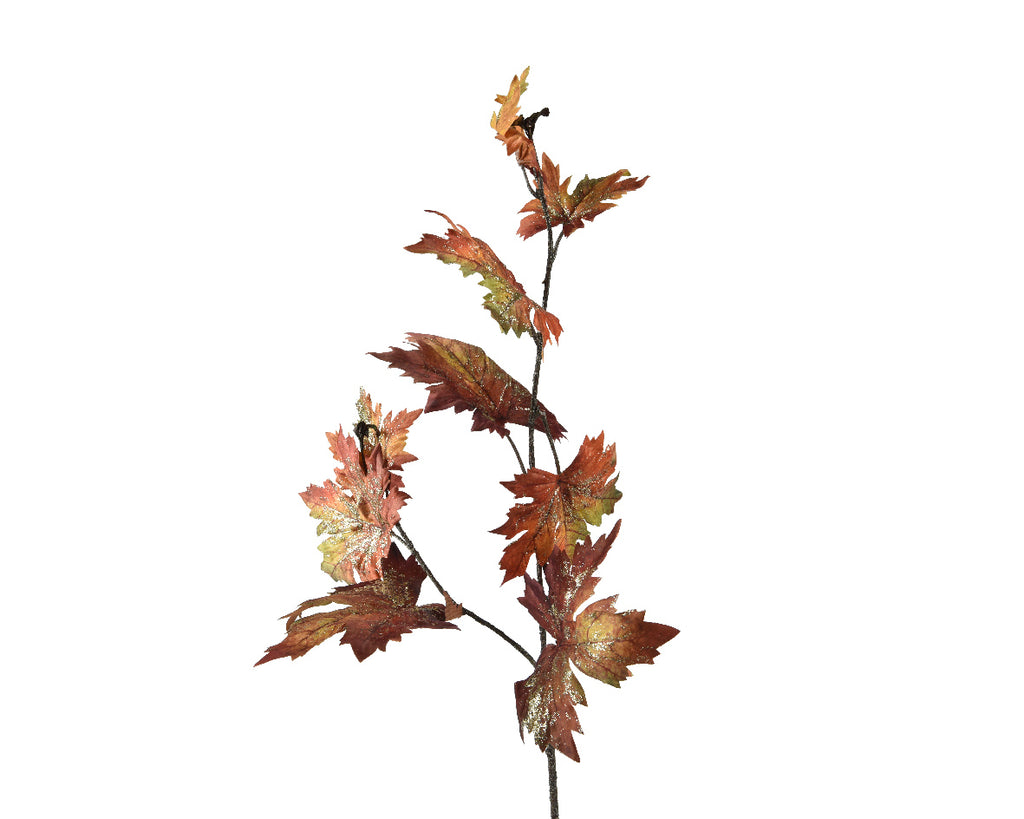 Tall shimmer Autumnal maple leaf stem