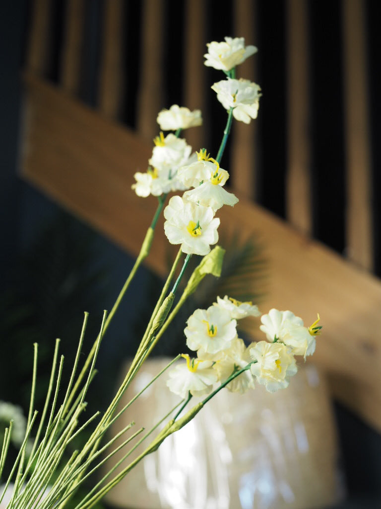 Yellow miniature rose spray