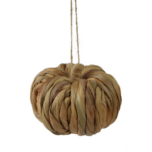 Weaved waterhyacinth hanging pumpkin decs (3 Styles)