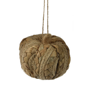 Weaved waterhyacinth hanging pumpkin decs (3 Styles)