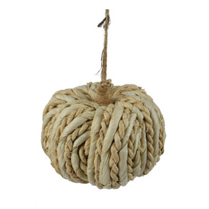 Weaved waterhyacinth hanging pumpkin decs (3 Styles)