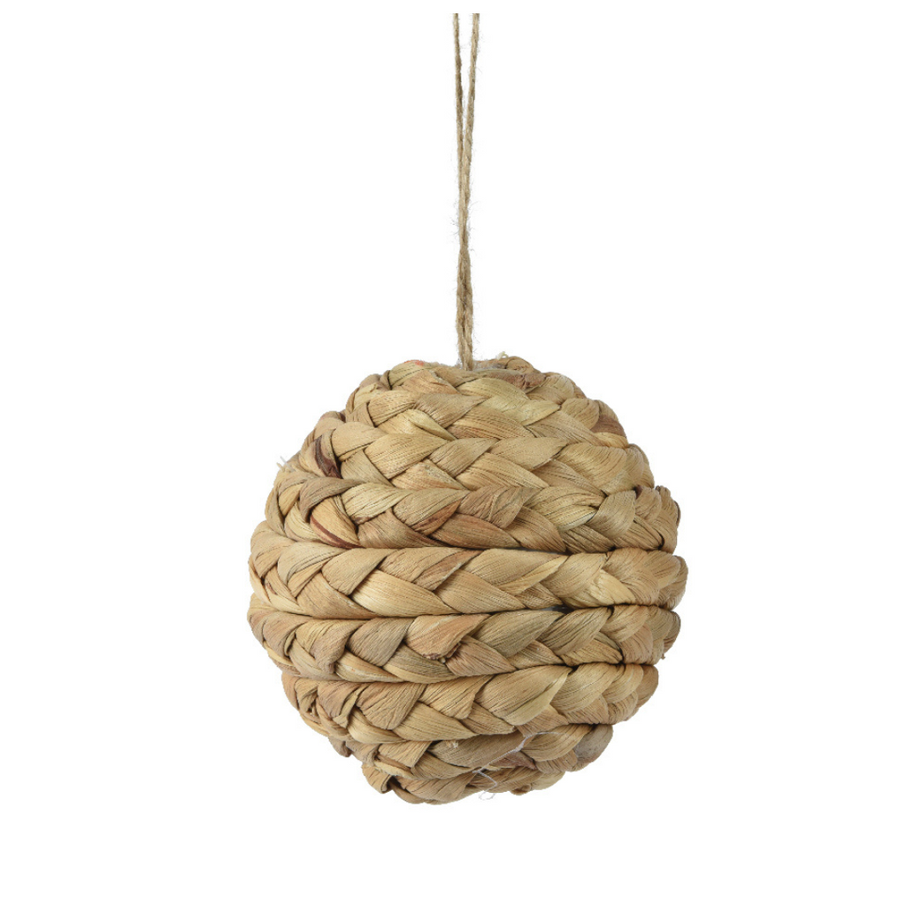 Weaved waterhyacinth ball hanging dec