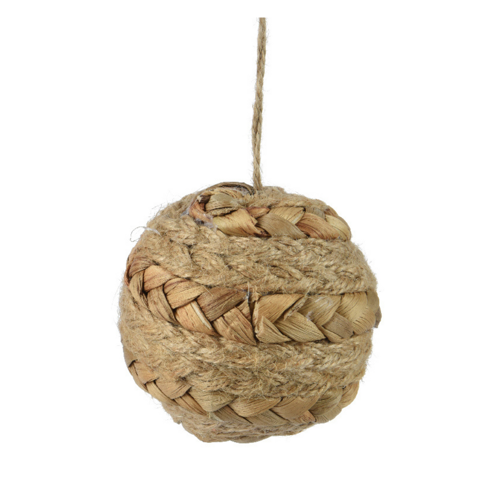 Weaved waterhyacinth ball hanging dec