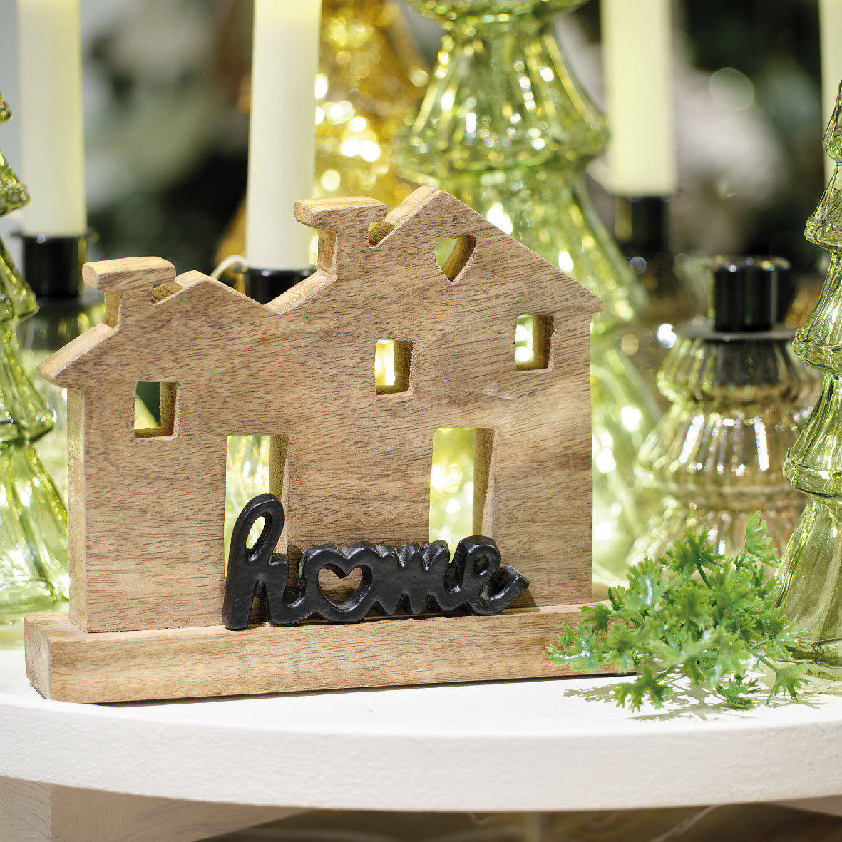 ‘Home’ wooden sentimental ornament