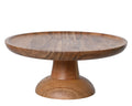 Acacia wood cake stand
