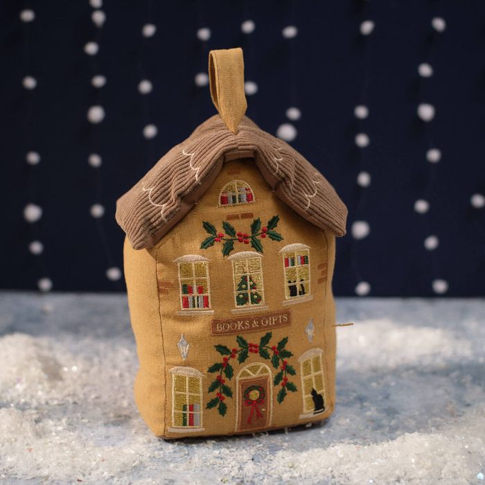 Christmas market fabric door stop