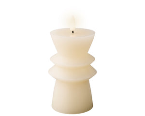 Shaped LED flame pillar candle (14.5cmH)