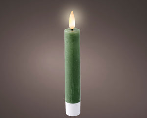 Green LED wick dinner candle (14.5cmH)