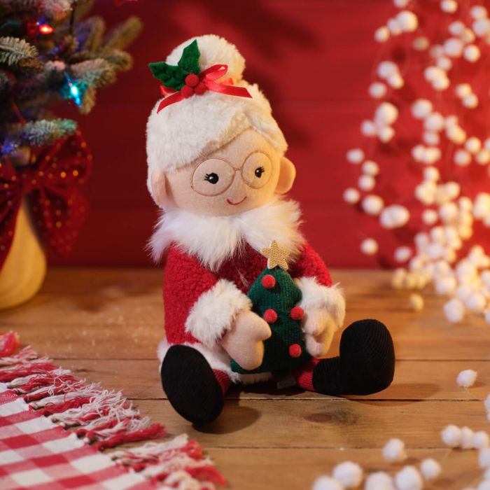 Plush Mrs Claus shelf sitter