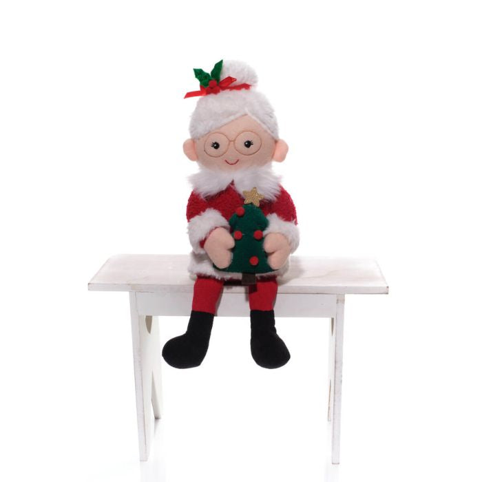 Plush Mrs Claus shelf sitter