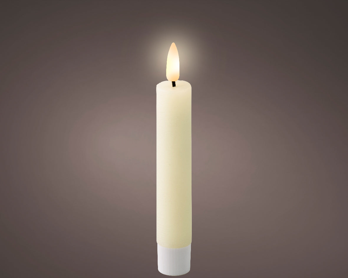 Cream LED wick dinner candle (14.5cmH)