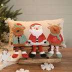 Santas magical feast fabric cushion