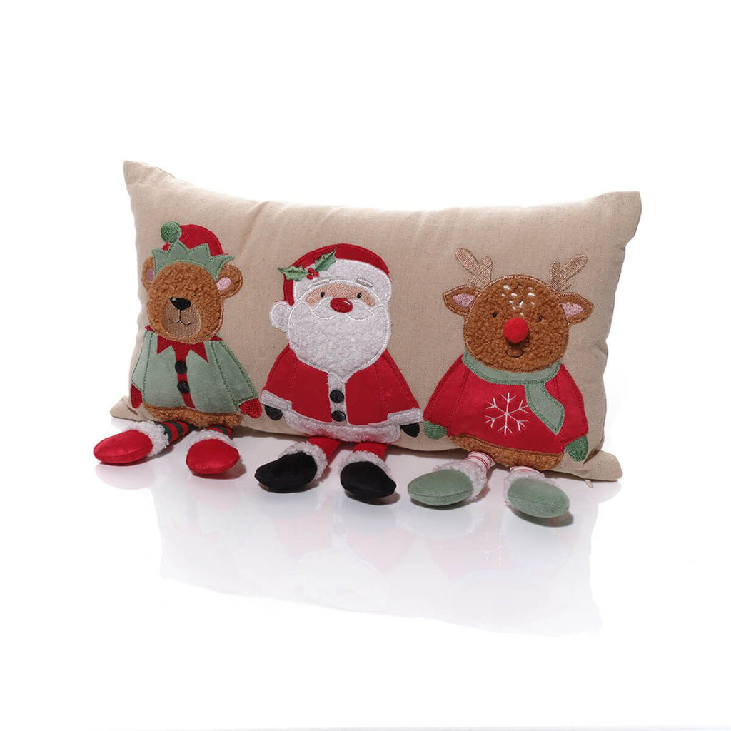 Santas magical feast fabric cushion