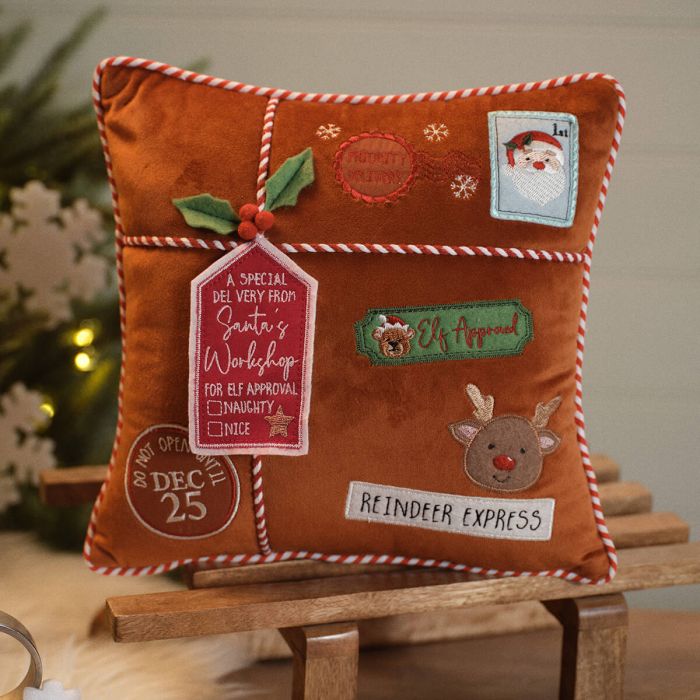 Santas special delivery cushion