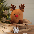 Cute Rudolph doorstop with red nose