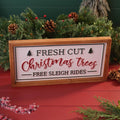 Woodland framed ‘Fresh cut Christmas trees’ plaque