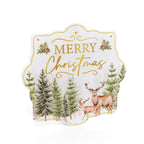 Evergreen woodland scene metal sign