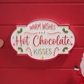 Festive fun chocolate kisses 3D metal wall plaque