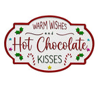 Festive fun chocolate kisses 3D metal wall plaque