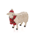 Christmas farm sheep ornament with scarf and hat