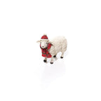 Christmas farm sheep ornament with scarf and hat