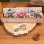 Christmas farm landy & tractor coasters