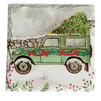 Christmas farm landy & tractor coasters