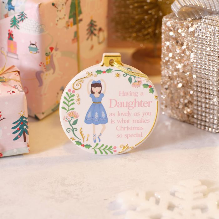 Fairytale nutcracker ceramic ‘daughter’ bauble