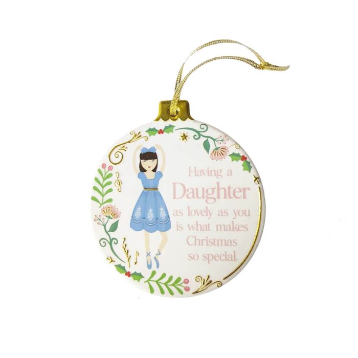 Fairytale nutcracker ceramic ‘daughter’ bauble