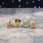 Christmas market cute shops hanging decs