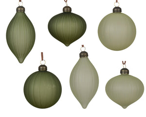 Sage green matte glass hanging decs (6 Styles)