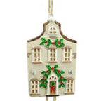 Christmas market cute shops hanging decs