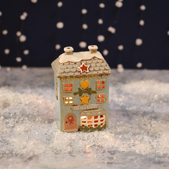 Christmas market old bakery tea light house