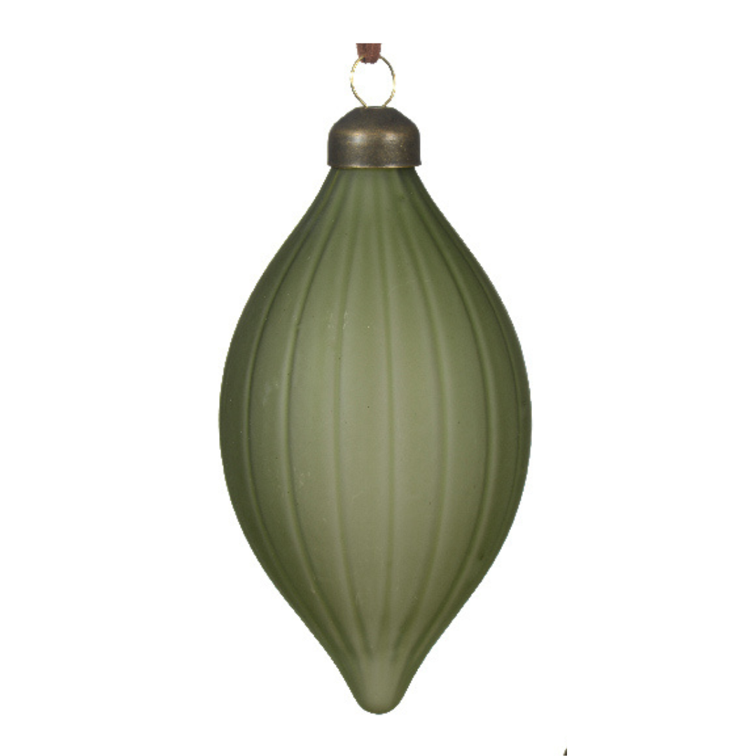 Sage green matte glass hanging decs (6 Styles)