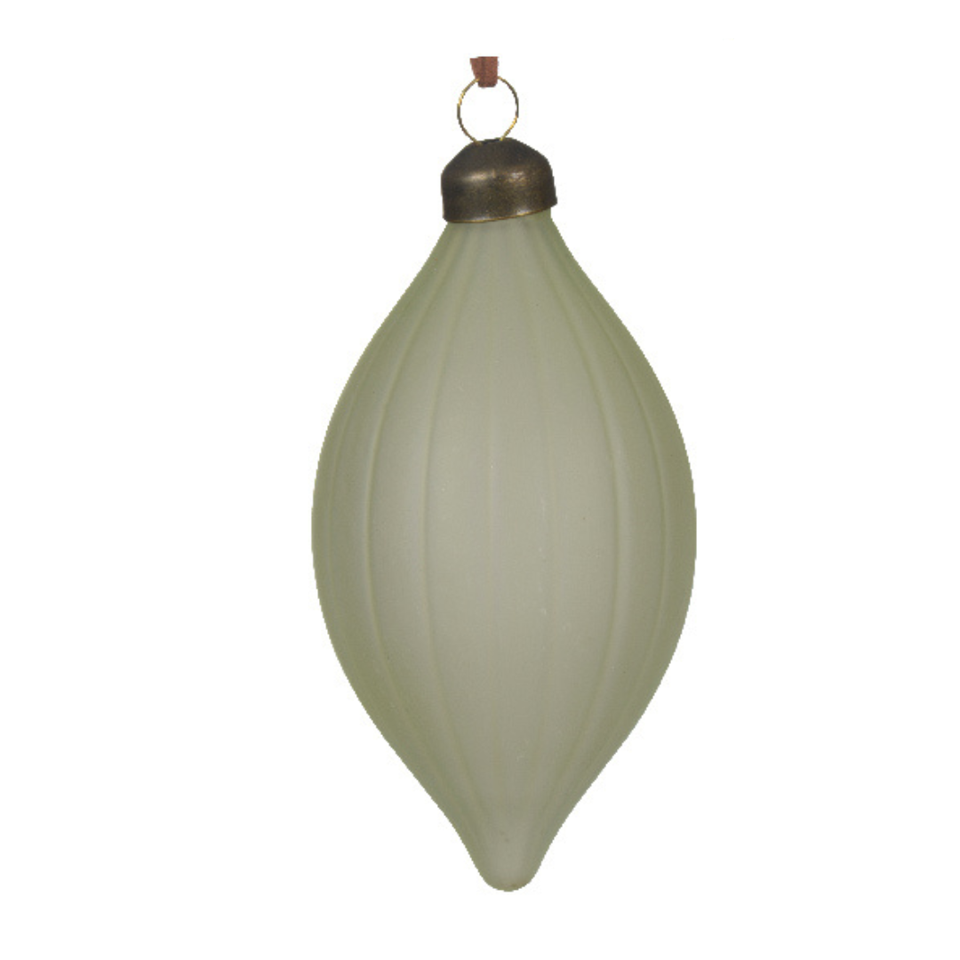 Sage green matte glass hanging decs (6 Styles)