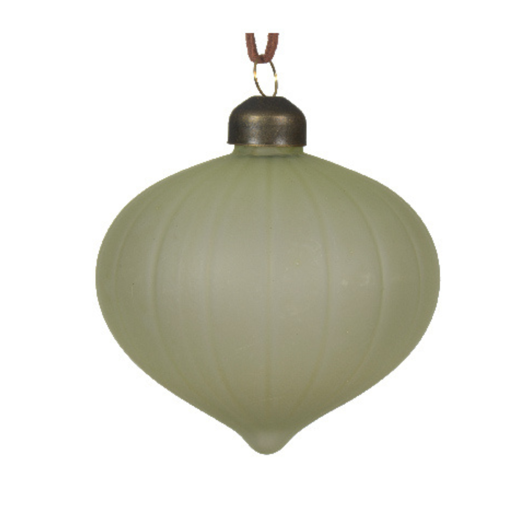 Sage green matte glass hanging decs (6 Styles)