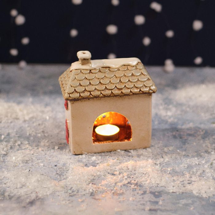 Christmas market stoneware sweet shop Tealight house