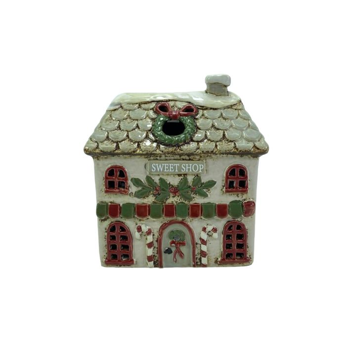 Christmas market stoneware sweet shop Tealight house