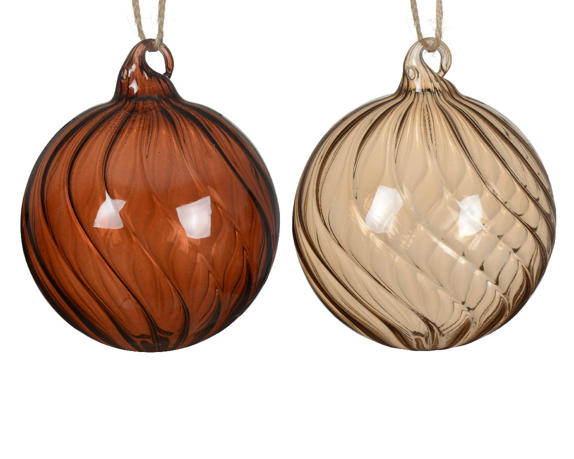 Glossy glass swirl pattern hanging decs (2 Styles)