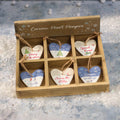Sentimental Christmas ceramic hearts