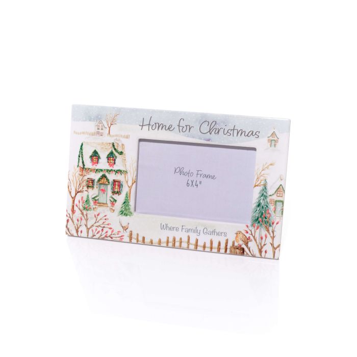 Home for Christmas ceramic photo frame
