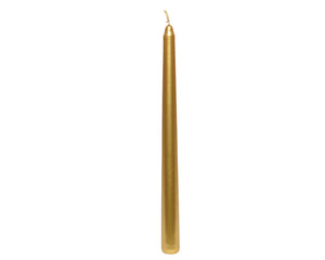 Gold wax dinner candles (Pack of 12)